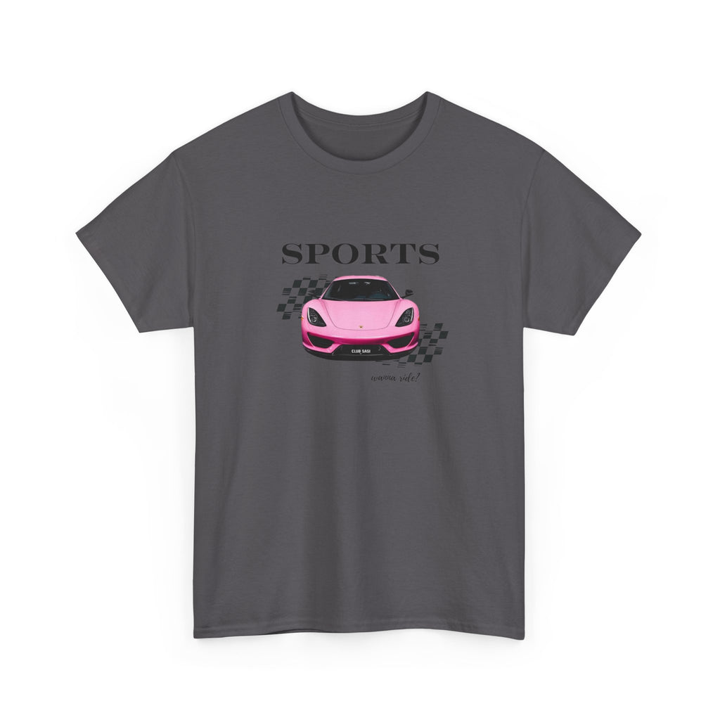 "Sports Car" Flirt Tee, Trendy Graphic T-Shirt for Teens & Women – CLUB SASI Streetwear