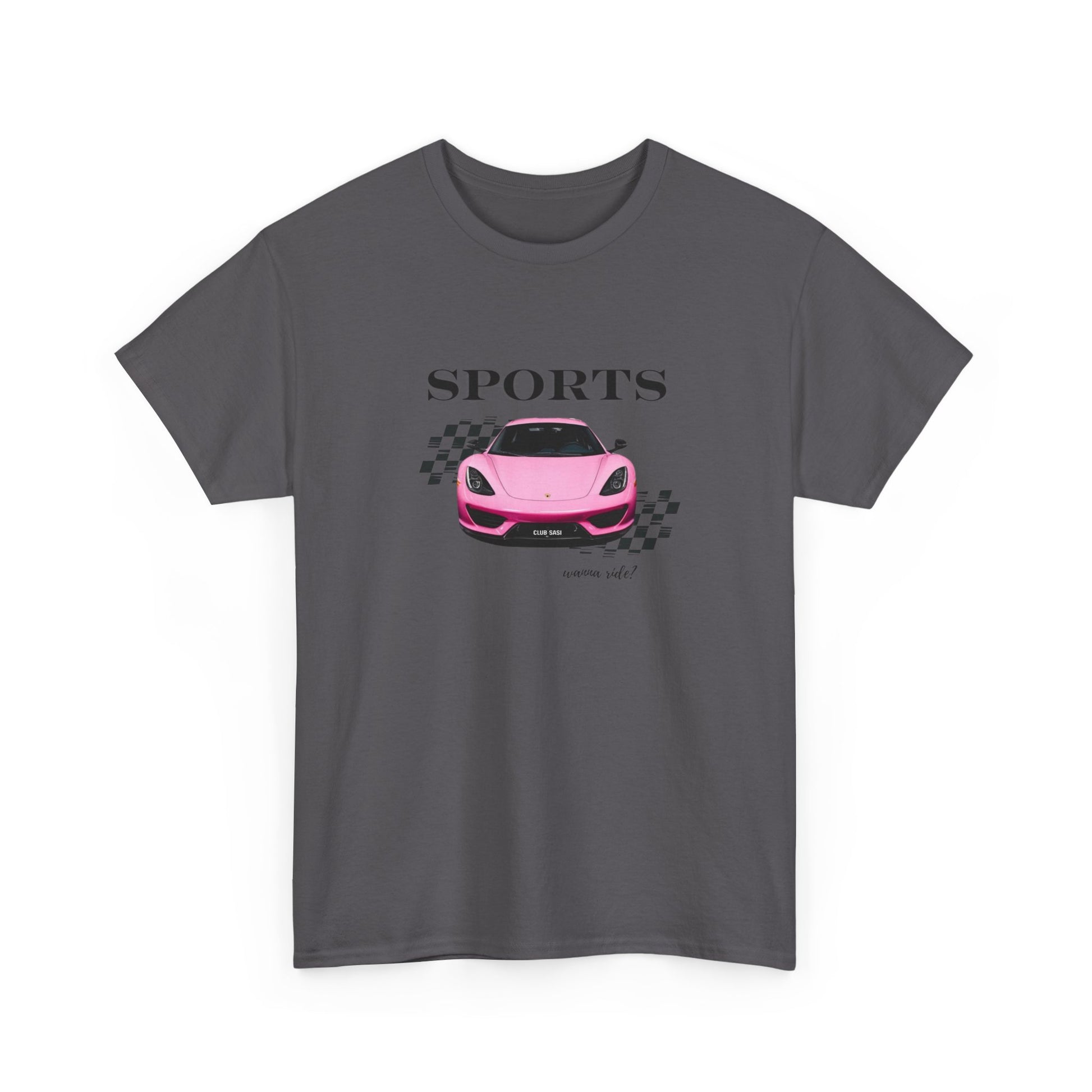 "Sports Car" Flirt Tee, Trendy Graphic T-Shirt for Teens & Women – CLUB SASI Streetwear