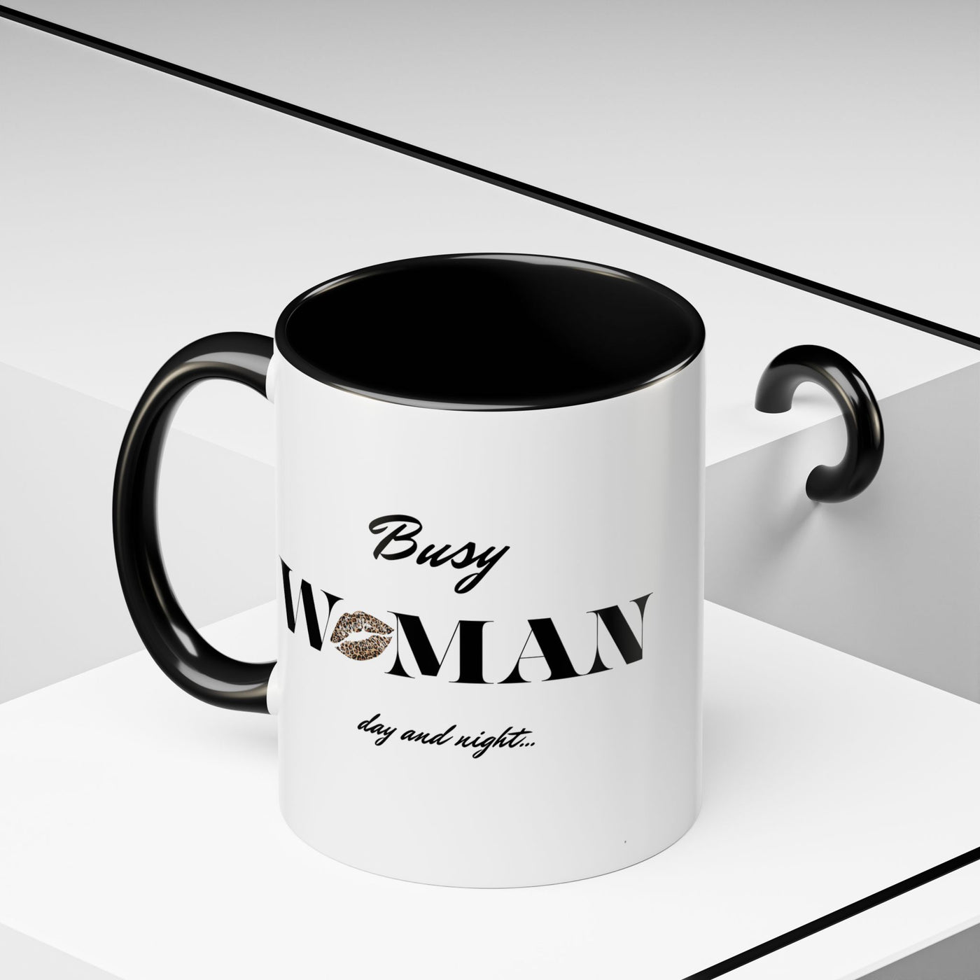  Busy Woman Accent Coffee Mug – Perfect Gift for Moms, Friends, Office Use, Daily Coffee Lovers