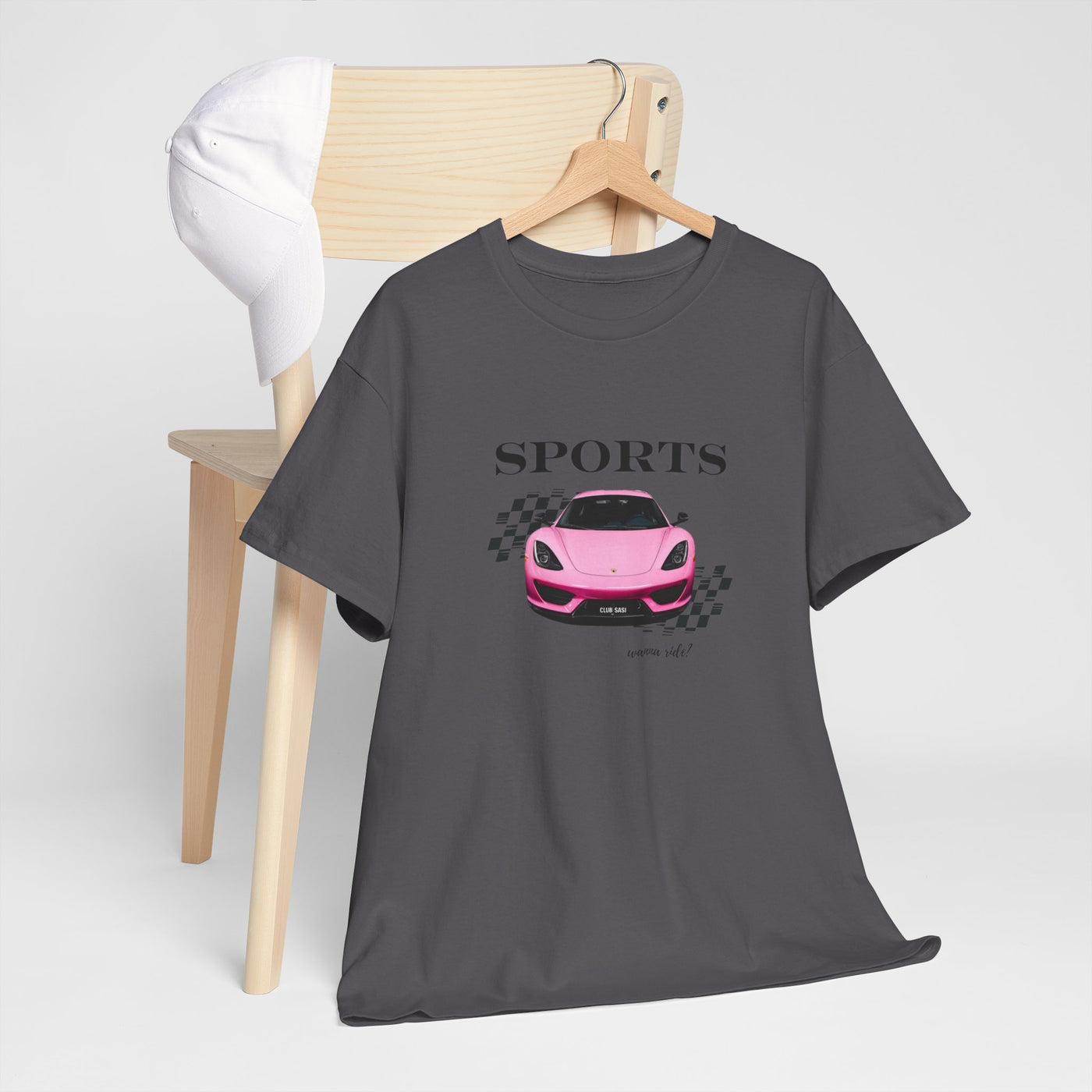  Sports Car Flirt Tee CLUB SASI Streetwear Graphic T Shirt for Teen 