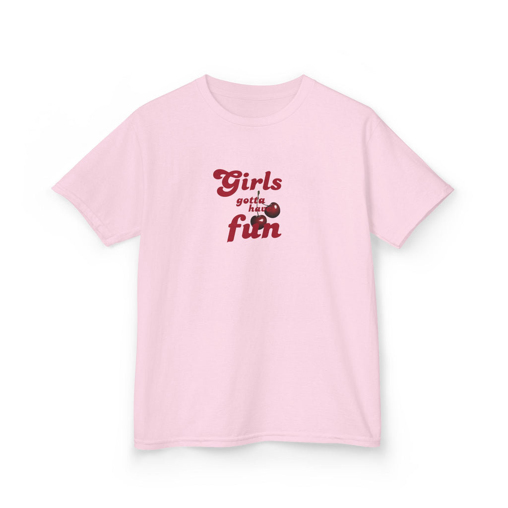Girls Gotta Have Fun Kids Tee 🎀🎶, SASI SQUAD Girls’ Streetwear T-Shirt – Ages 6–14 Trendy Everyday Top