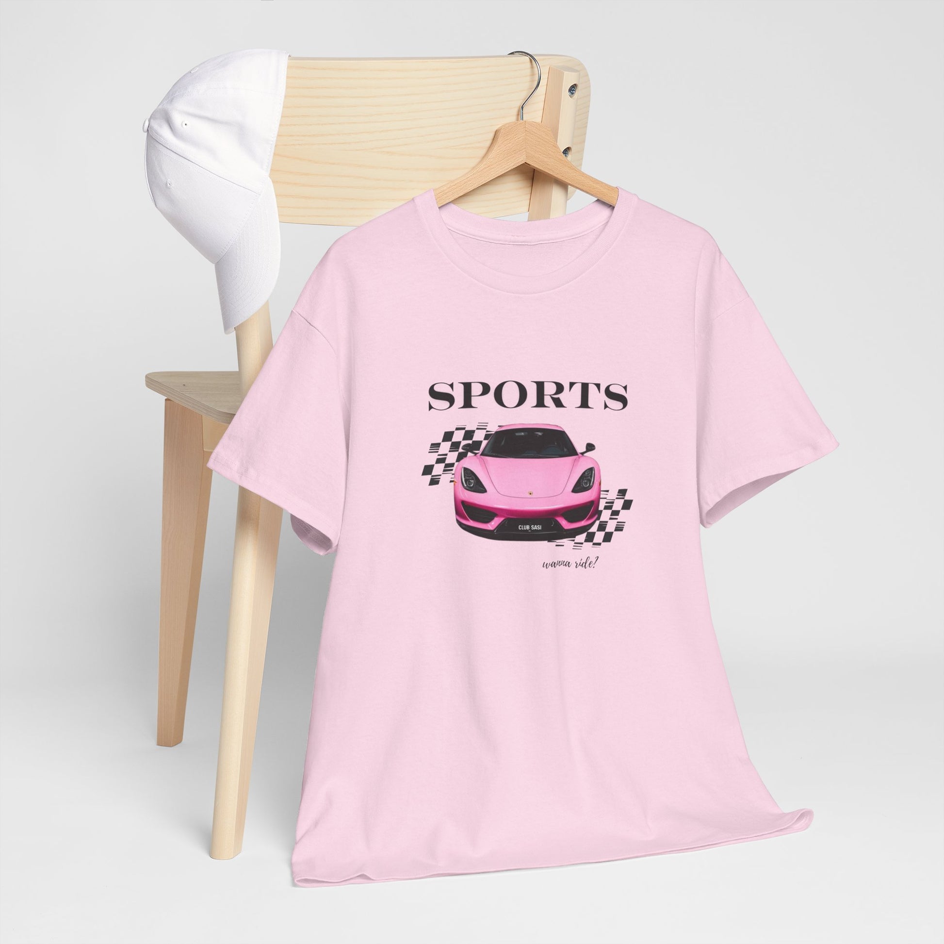 "Sports Car" Flirt Tee, Trendy Graphic T-Shirt for Teens & Women – CLUB SASI Streetwear