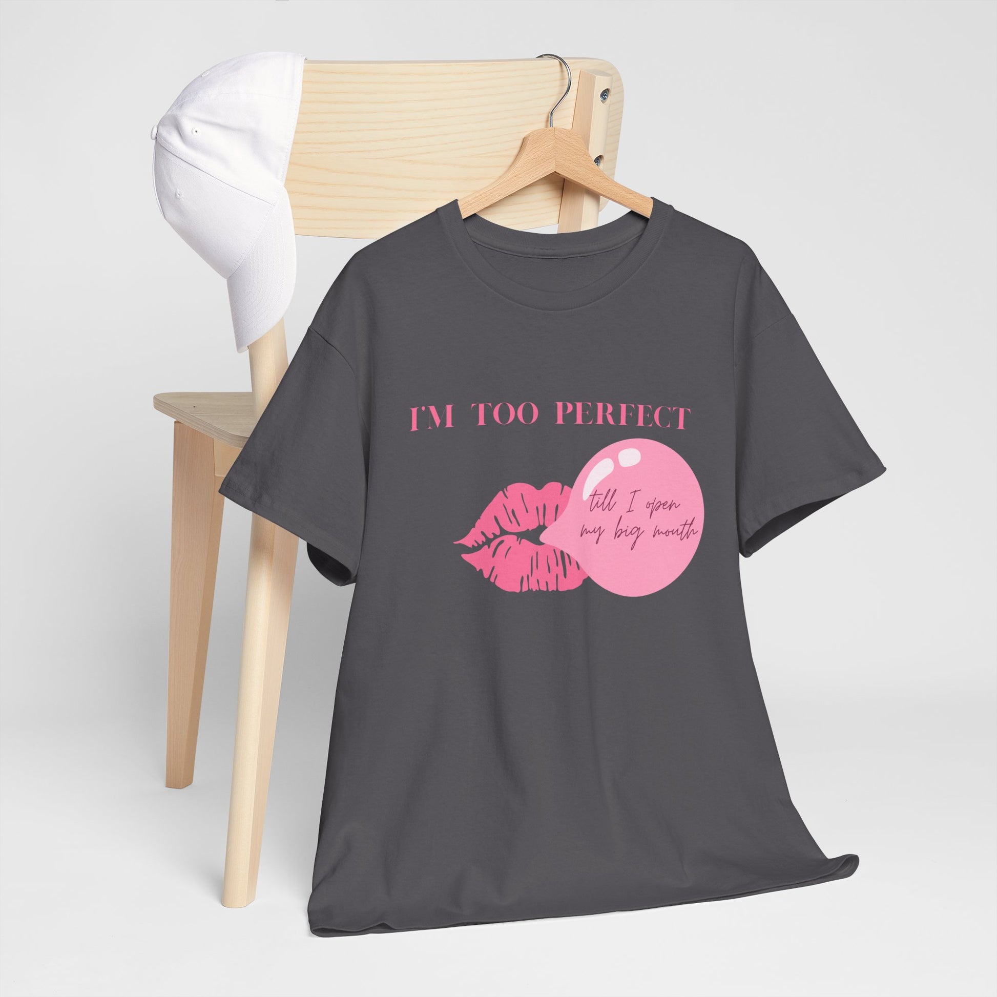 "I'm Too Perfect" Ego Tee, Trendy Graphic T-Shirt for Teens & Women – CLUB SASI Streetwear