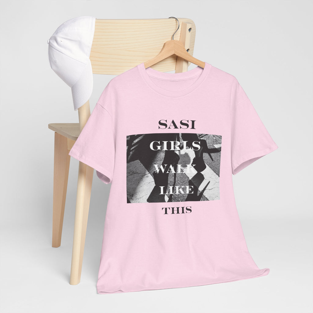"SASI Girls Walk Like This" Tee, Trendy Graphic T-Shirt for Teens & Women – CLUB SASI Streetwear