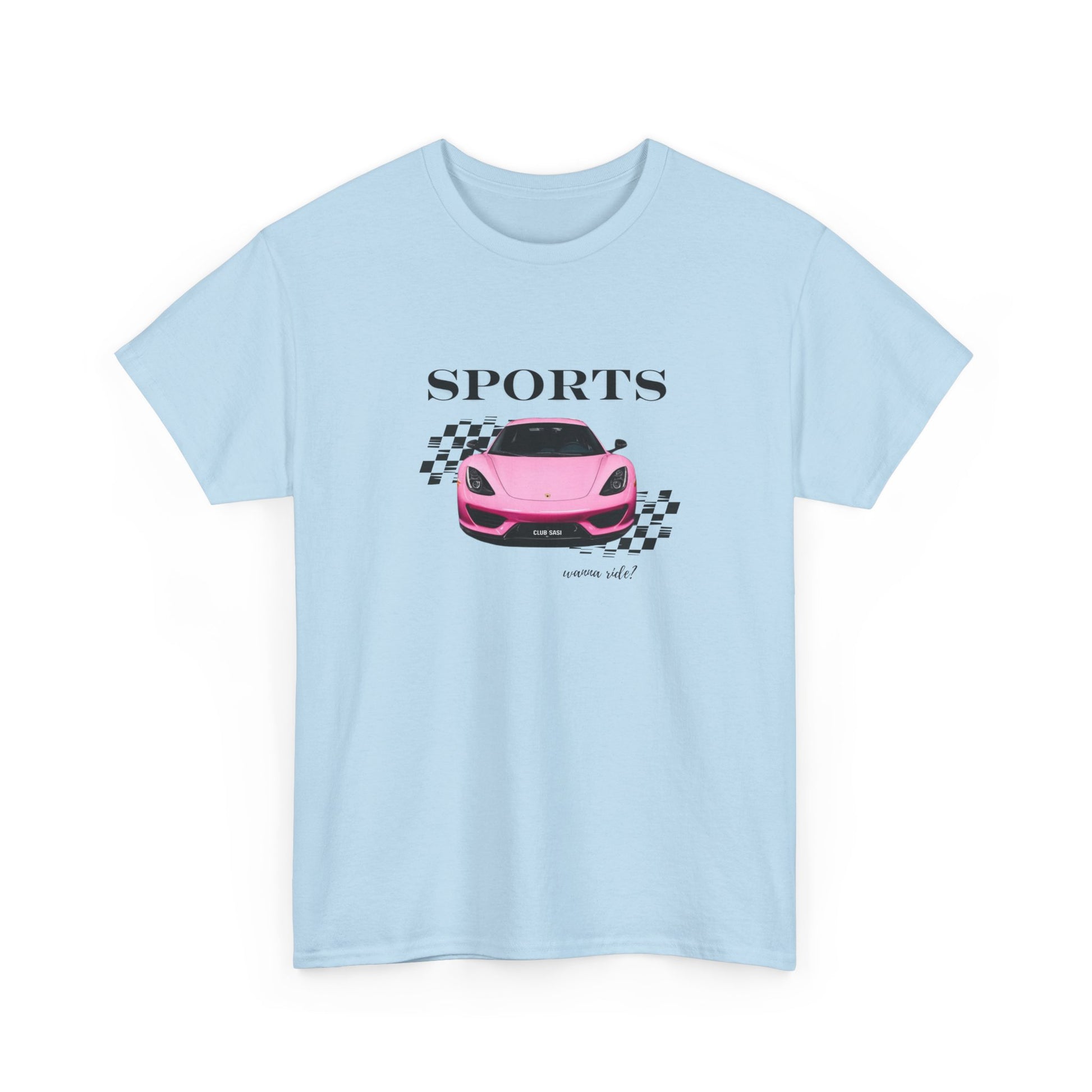 "Sports Car" Flirt Tee, Trendy Graphic T-Shirt for Teens & Women – CLUB SASI Streetwear
