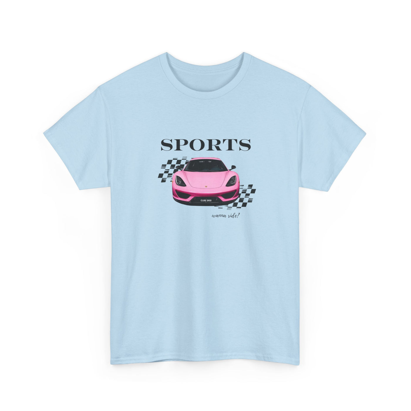  Sports Car Flirt Tee CLUB SASI Streetwear Graphic T Shirt for Teen 