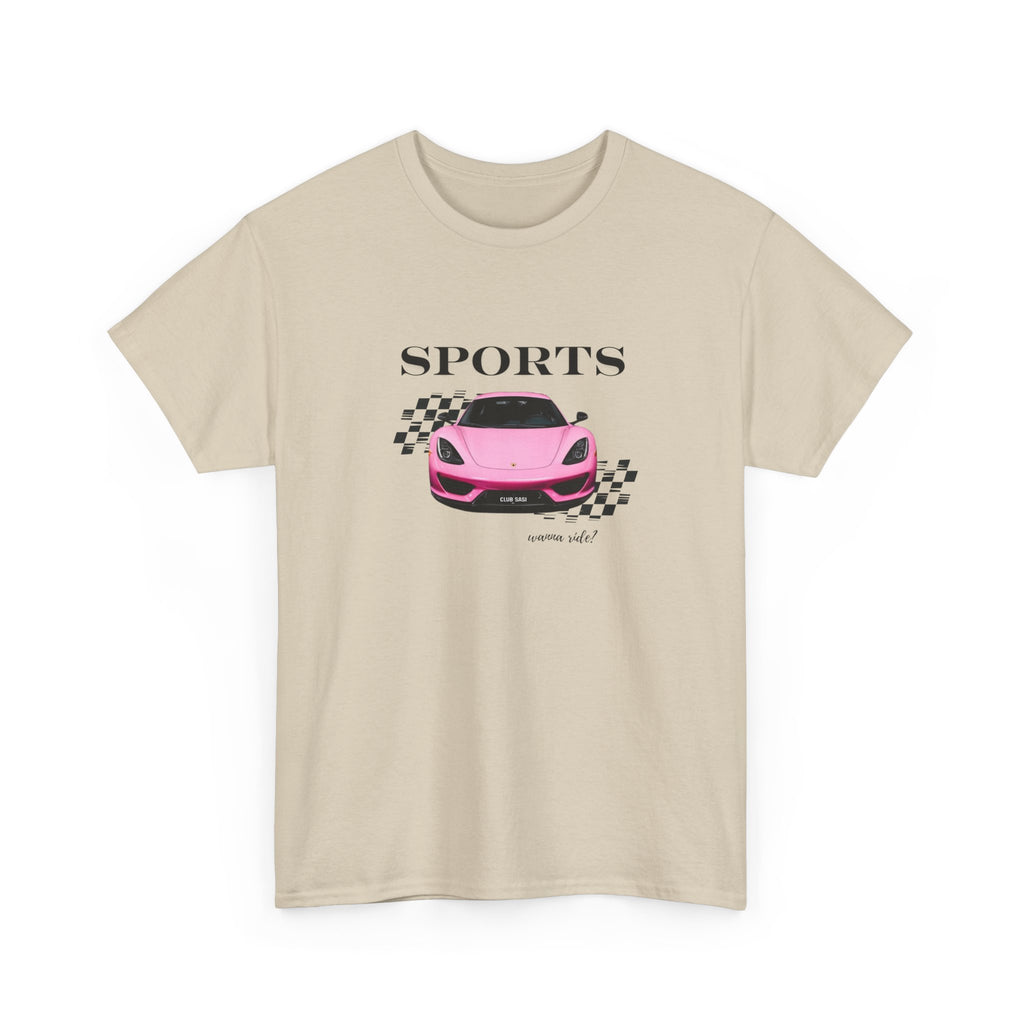 "Sports Car" Flirt Tee, Trendy Graphic T-Shirt for Teens & Women – CLUB SASI Streetwear