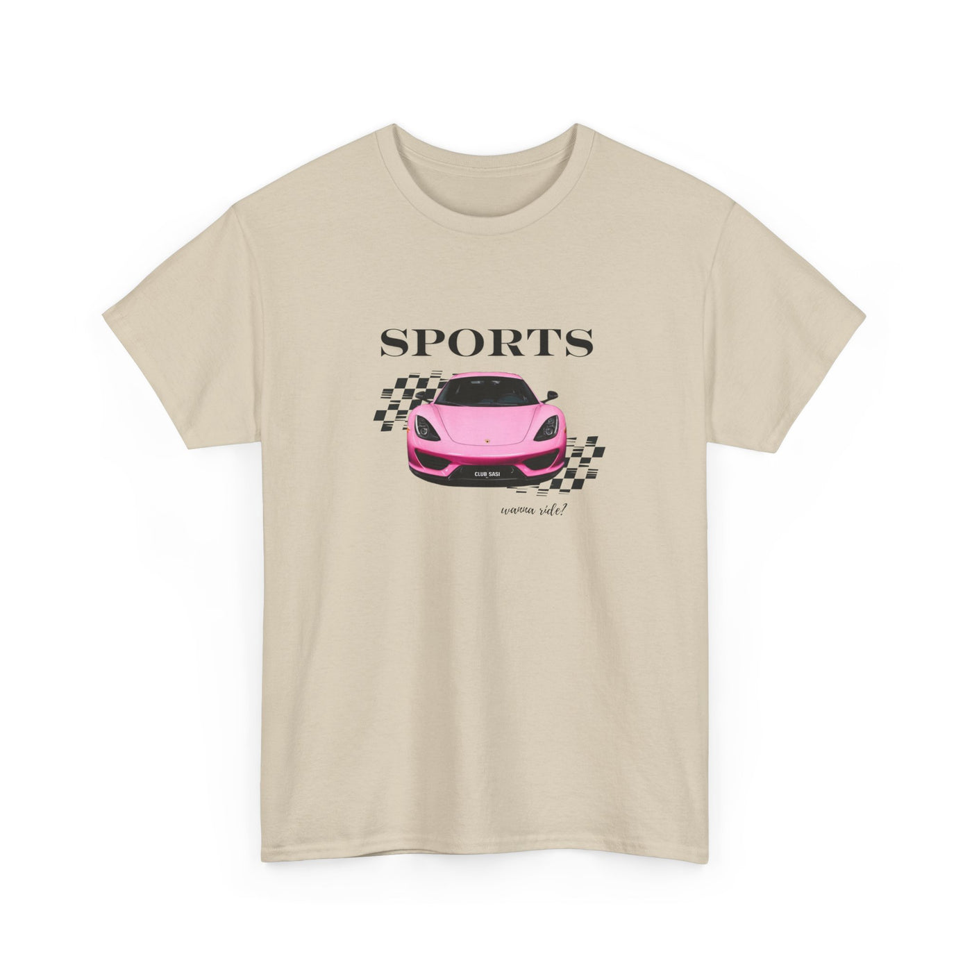  Sports Car Flirt Tee CLUB SASI Streetwear Graphic T Shirt for Teen 