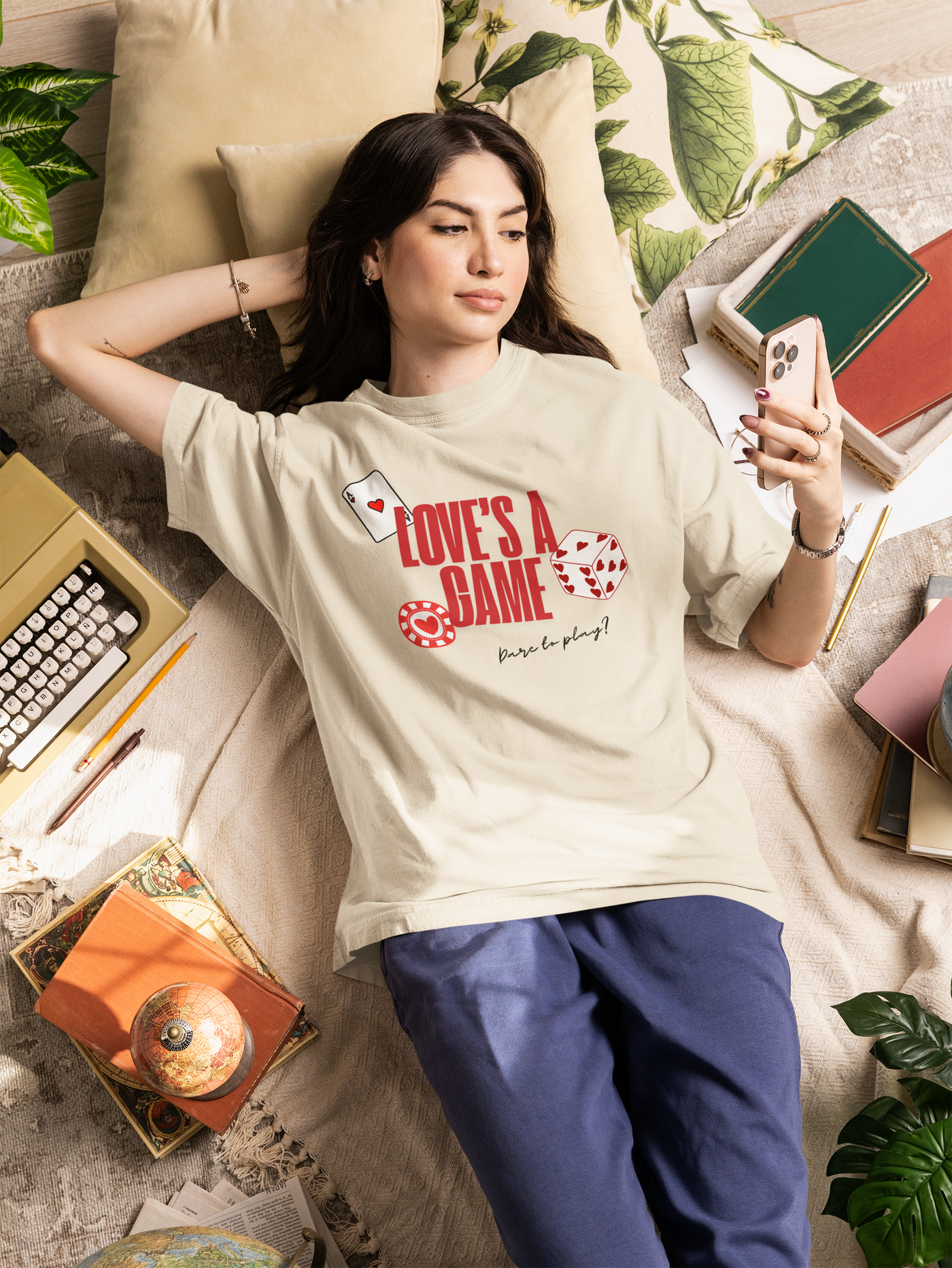 Love's a Game Graphic Tee – Trendy T-Shirt for Teens & Women