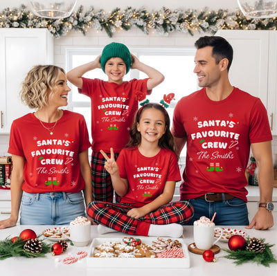 Personalised Unisex Kids Christmas T-Shirt – Custom Family Name Holiday Tee (Ages 2-5)