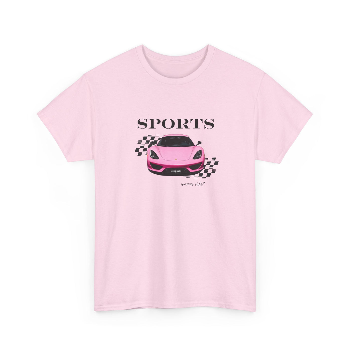  Sports Car Flirt Tee CLUB SASI Streetwear Graphic T Shirt for Teen 