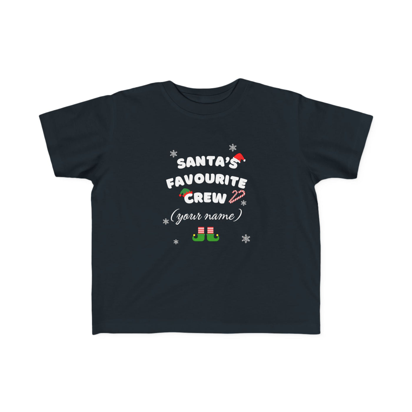 Personalised Unisex Kids Christmas T-Shirt – Custom Family Name Holiday Tee (Ages 2-5)