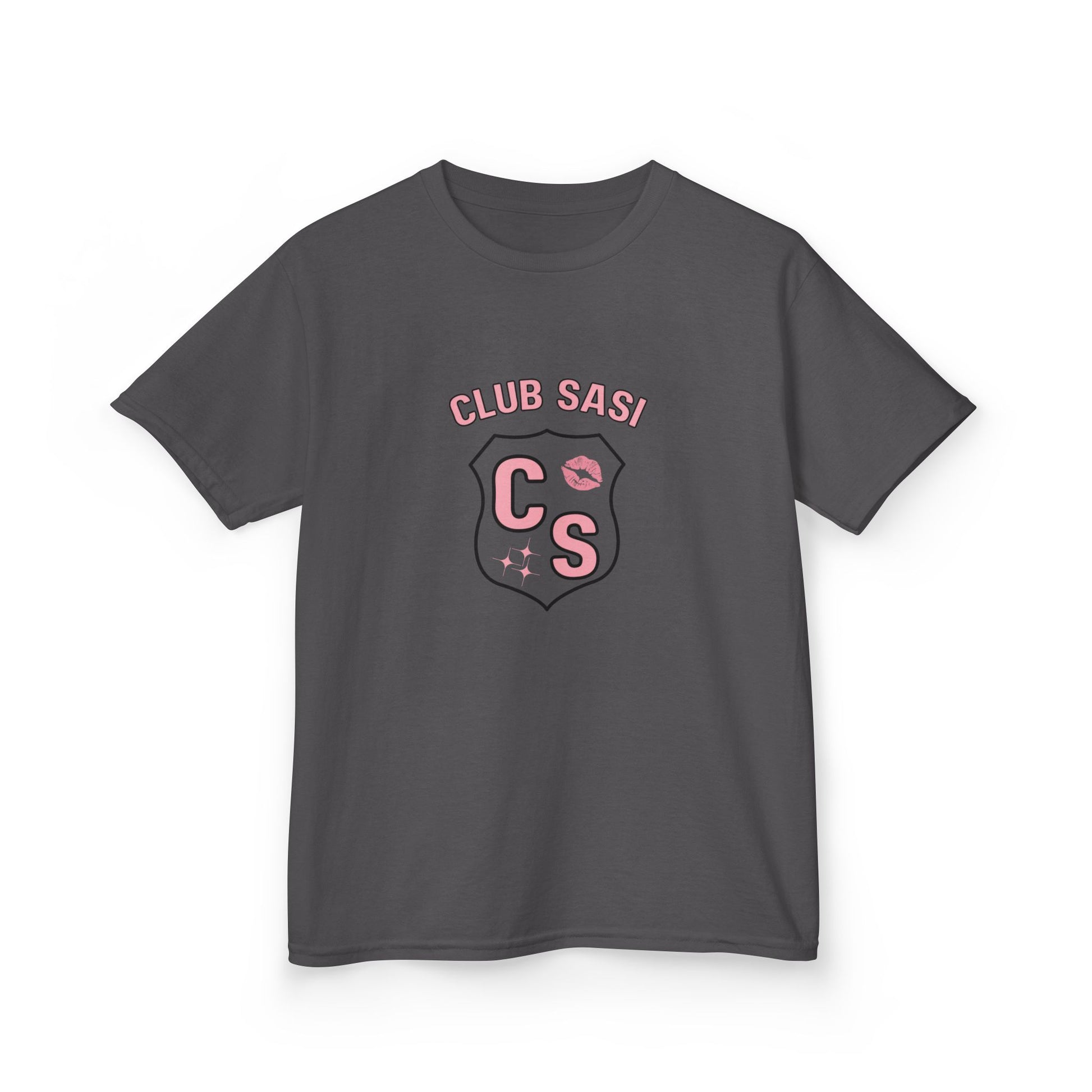 CLUB SASI Kids Tee ⭐🎉, SASI SQUAD Girls’ Streetwear T-Shirt – Ages 6–14 Trendy Everyday Top