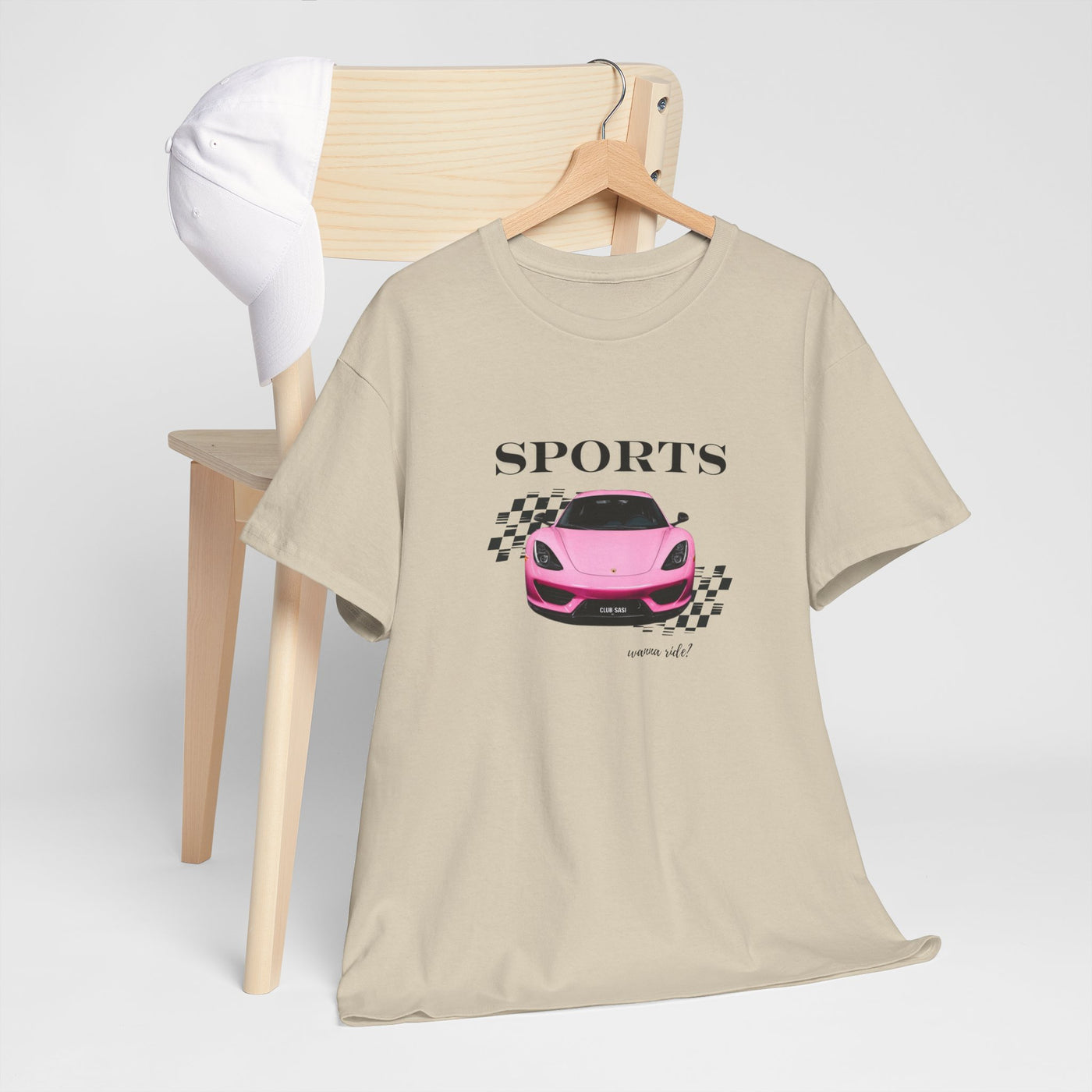  Sports Car Flirt Tee CLUB SASI Streetwear Graphic T Shirt for Teen 