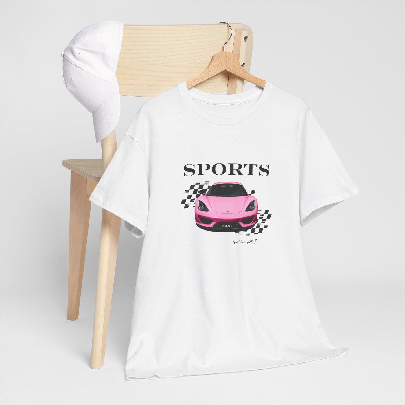  Sports Car Flirt Tee CLUB SASI Streetwear Graphic T Shirt for Teen 
