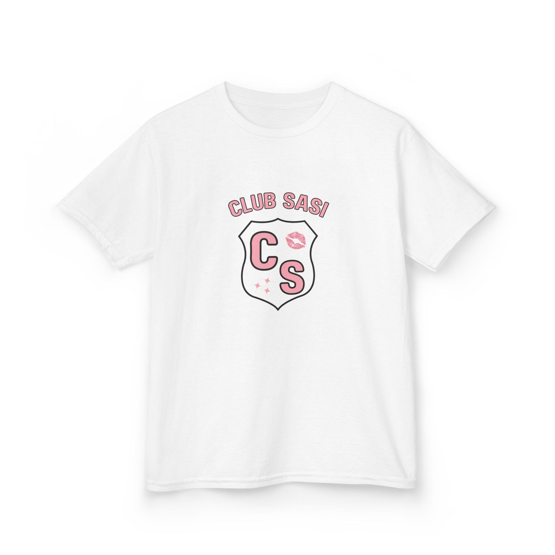 CLUB SASI Kids Tee ⭐🎉, SASI SQUAD Girls’ Streetwear T-Shirt – Ages 6–14 Trendy Everyday Top